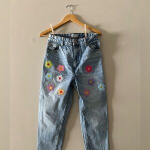 Flower “The Mom” Jeans